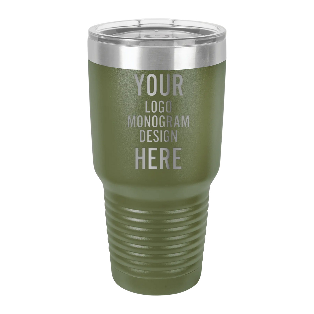 Personalized Polar Camel 30 oz Tumbler Olive Green Iconic Imprint