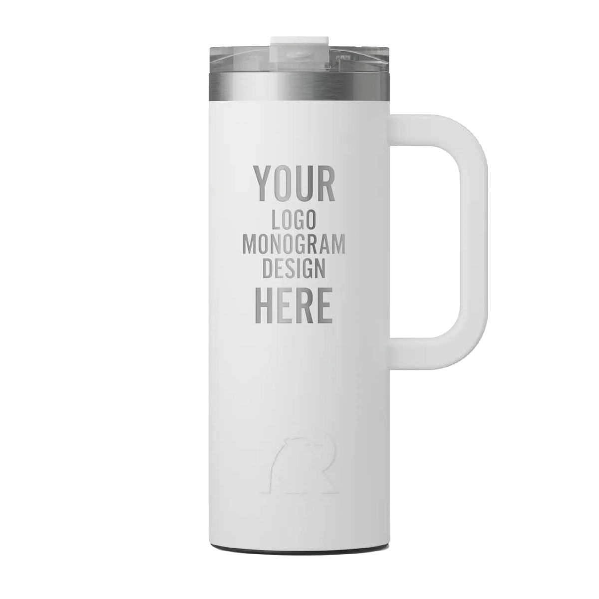 Personalized RTIC 20 oz Road Trip Travel Mug Ceramic Lined - White| Iconic  Imprint