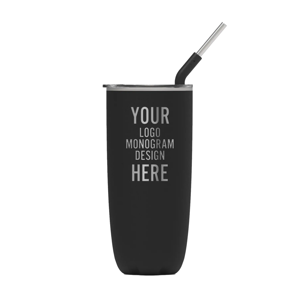 Personalized S'well 24 oz Tumbler with Straw - Onyx