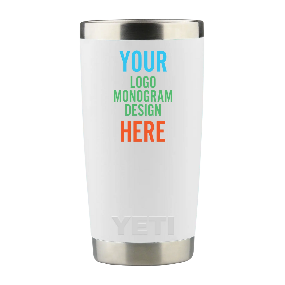 UV Full Color Printed White YETI 20 oz Rambler Tumbler Gift