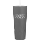 Personalized slate 20 oz vacuum insulated tumbler with 'Mom Est' design