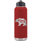 Laser etched maroon 32 oz vacuum insulated water bottle with 'Beware Mama Bear' design