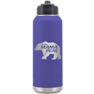Laser etched purple 32 oz vacuum insulated water bottle with 'Beware Mama Bear' design