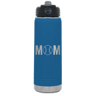 Personalized royal blue 20 oz vacuum insulated water bottle with 'Mom Baseball' design