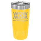Laser etched yellow 20 oz vacuum insulated tumbler with 'Wow Mom You Are Amazing' design