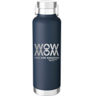 Laser etched navy 24 oz vacuum insulated water bottle with 'Wow Mom You Are Amazing' design