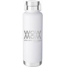 Laser etched white 24 oz vacuum insulated water bottle with 'Wow Mom You Are Amazing' design