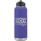 Laser etched purple 32 oz vacuum insulated water bottle with 'Wow Mom You Are Amazing' design