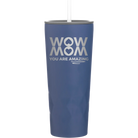 Laser etched constellation 20 oz vacuum insulated tumbler with 'Wow Mom You Are Amazing' design