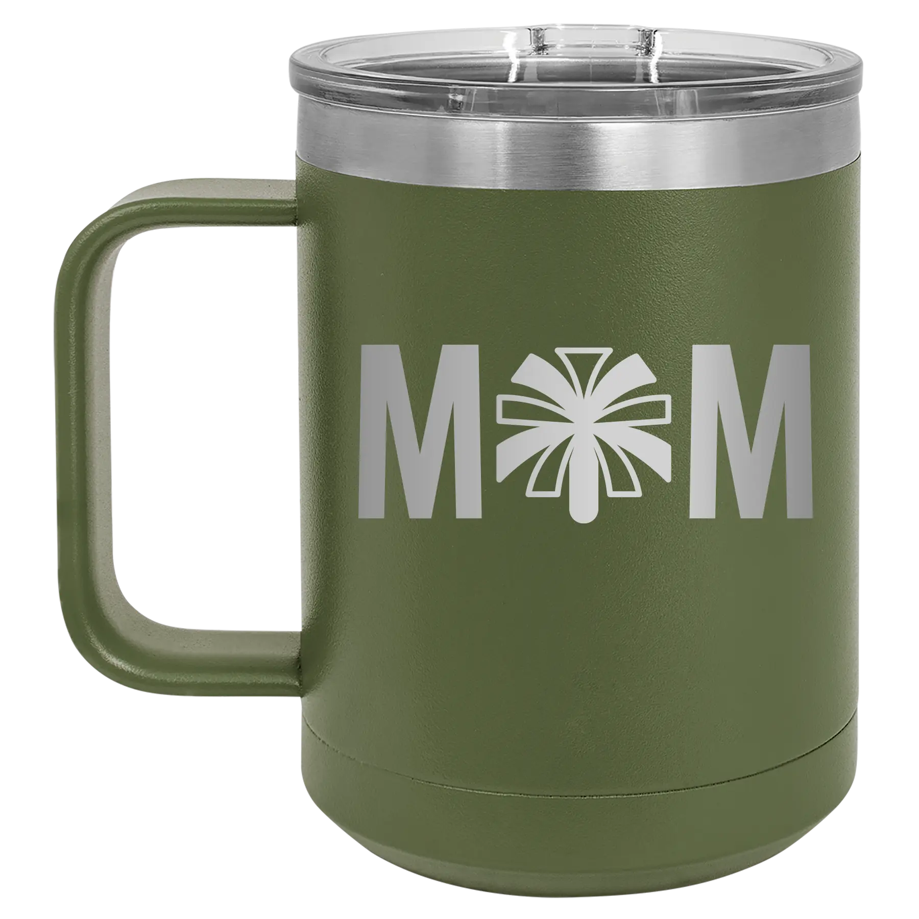 Mom Cheer 15 oz Mug - Olive Green | Iconic Imprint