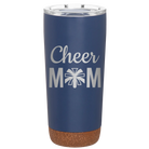 Laser etched constellation 20 oz vacuum insulated tumbler with 'Mom Cheer2' design