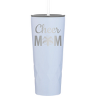 Laser etched landfall 20 oz vacuum insulated tumbler with 'Mom Cheer2' design