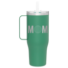 Laser etched forage 40 oz vacuum insulated tumbler mug with 'Mom Golf' design