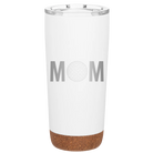 Laser etched white 20 oz vacuum insulated tumbler with 'Mom Golf' design