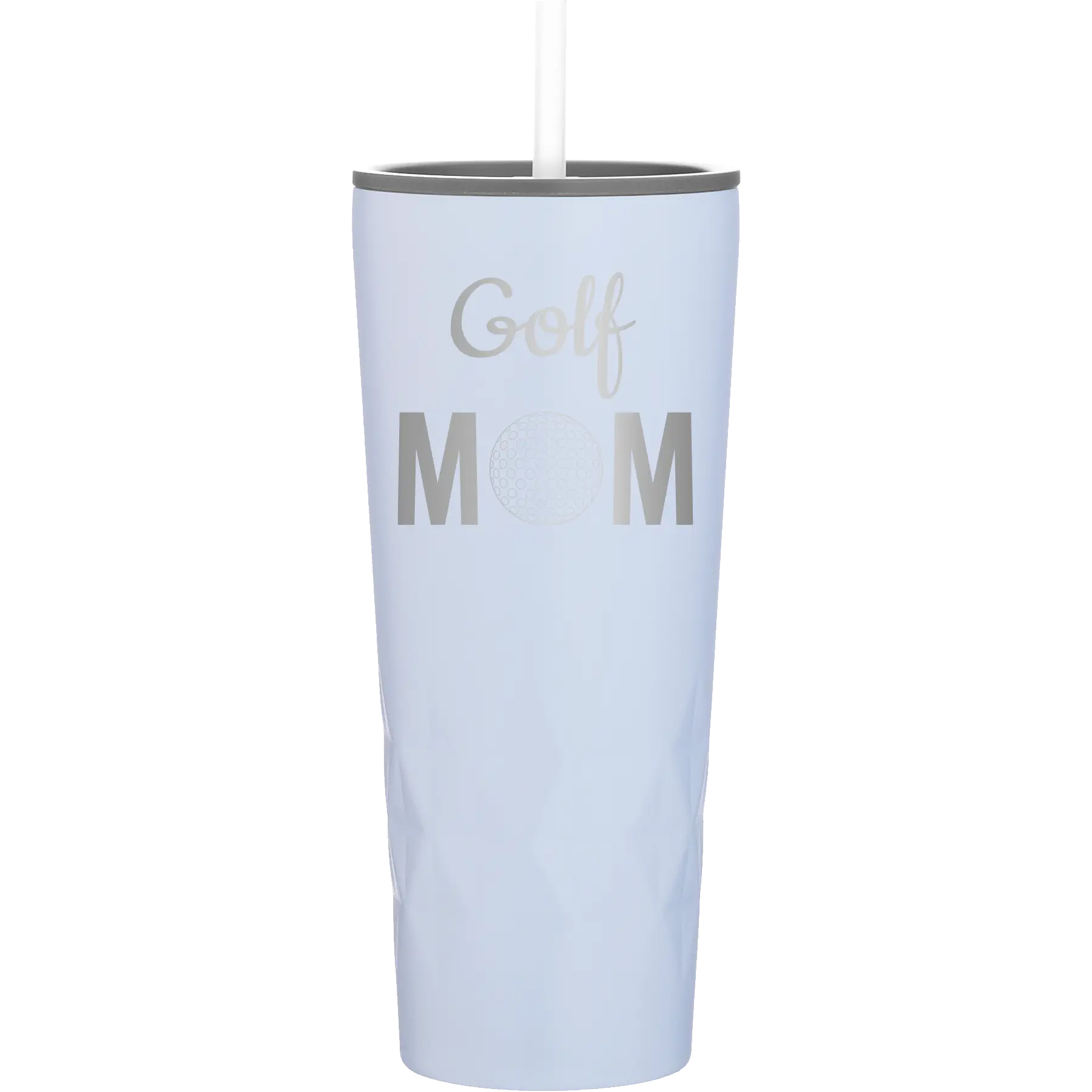 Laser etched landfall 20 oz vacuum insulated tumbler with 'Mom Golf2' design