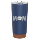 Laser etched constellation 20 oz vacuum insulated tumbler with 'Mom Hockey' design
