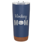 Laser etched constellation 20 oz vacuum insulated tumbler with 'Mom Hockey2' design