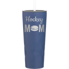 Laser etched constellation 20 oz vacuum insulated tumbler with 'Mom Hockey2' design