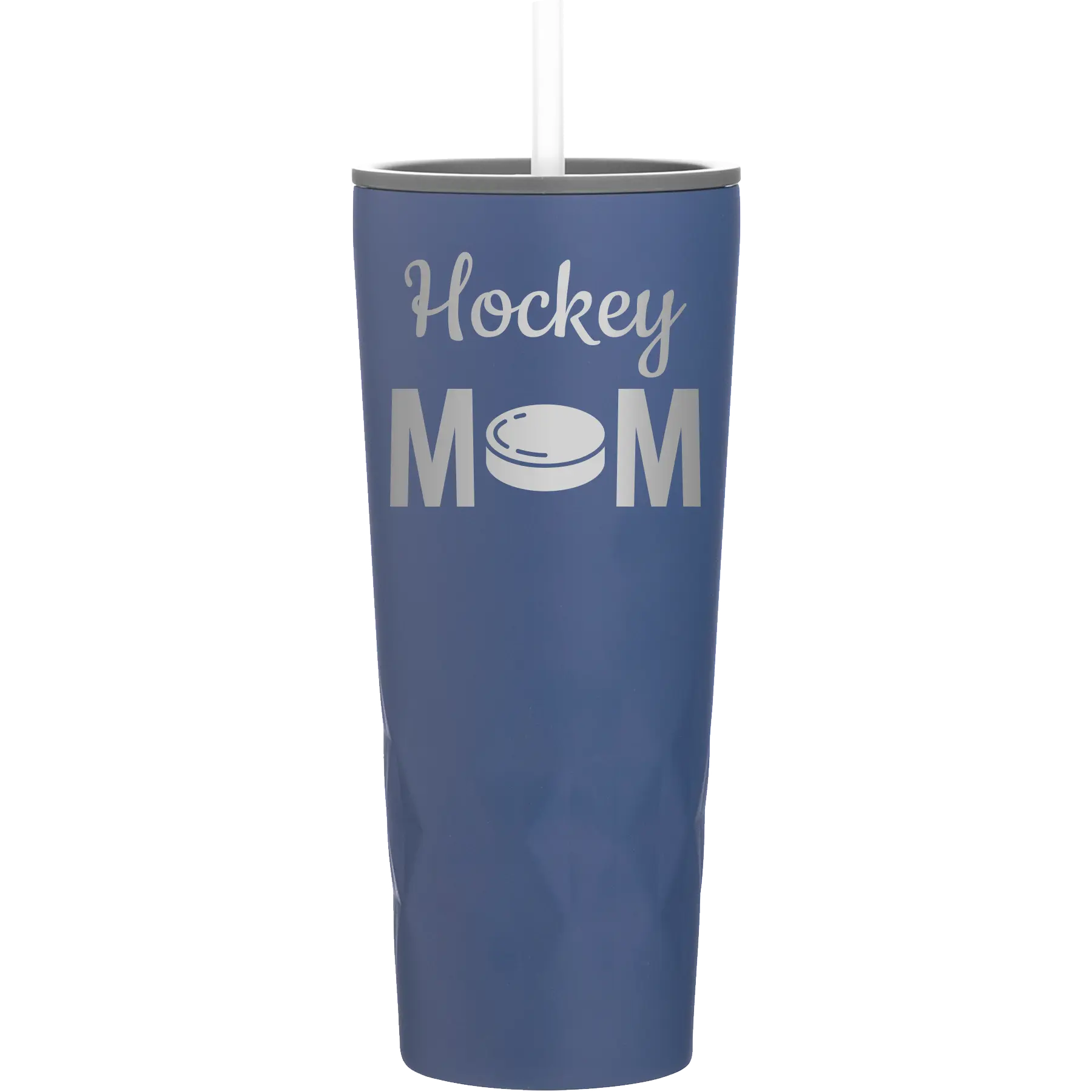 Laser etched constellation 20 oz vacuum insulated tumbler with 'Mom Hockey2' design