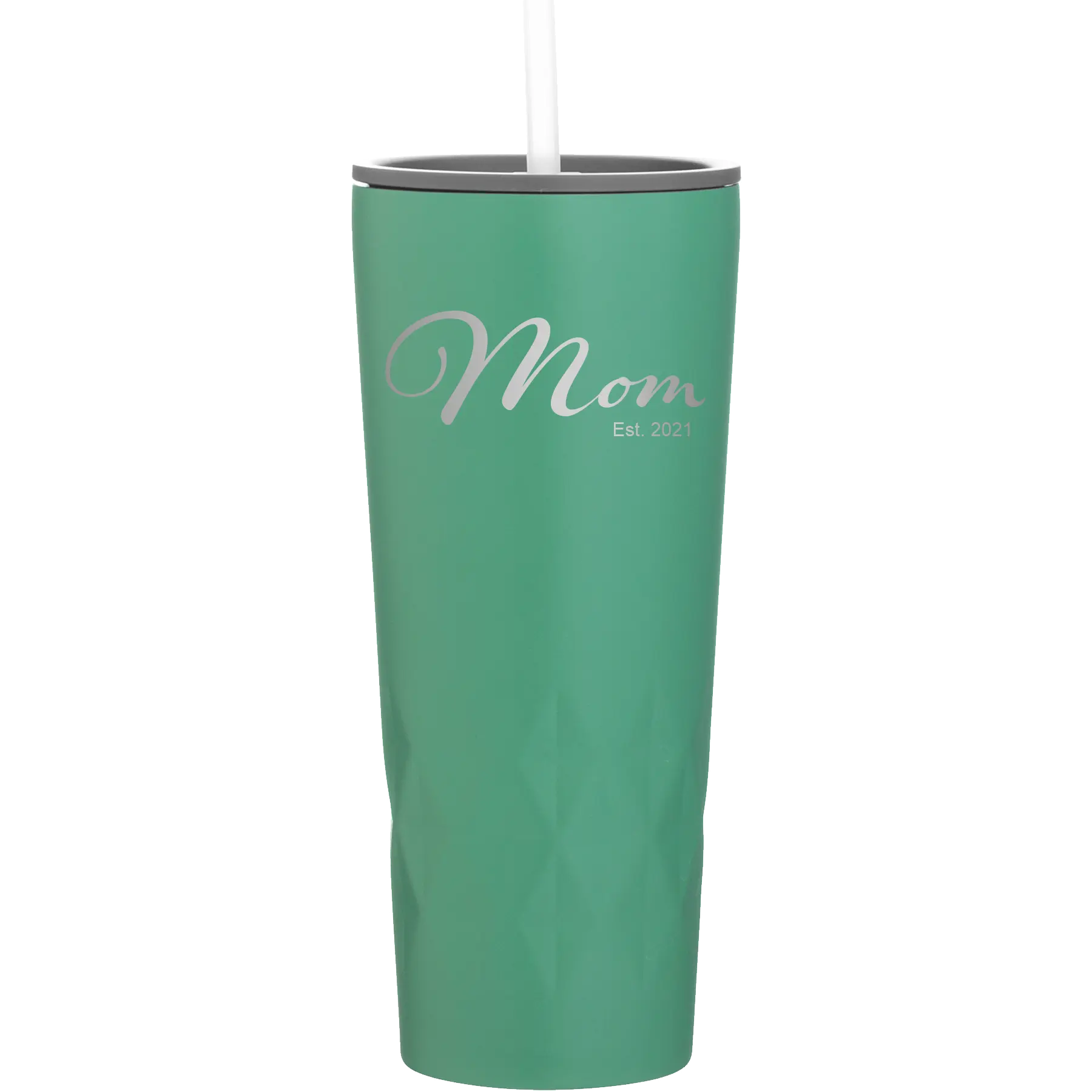 Personalized forage 20 oz vacuum insulated tumbler with 'Mom Est' design