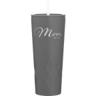 Personalized slate 20 oz vacuum insulated tumbler with 'Mom Est' design