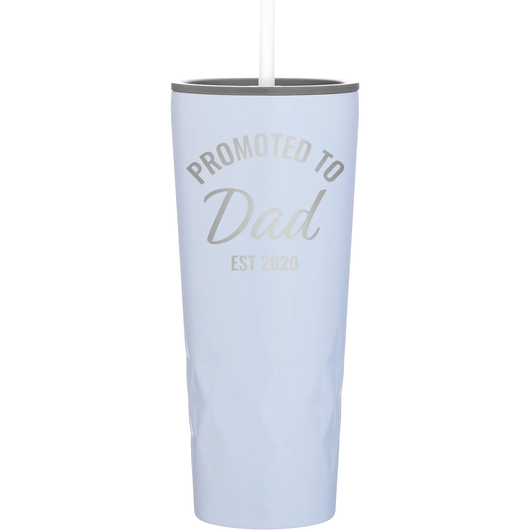 Personalized landfall 20 oz vacuum insulated tumbler with 'Promoted to Dad' design