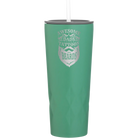 Laser etched forage 20 oz vacuum insulated tumbler with 'Awesome Dads have Tattoos and Beards' design