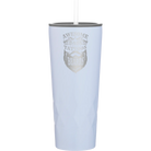 Laser etched landfall 20 oz vacuum insulated tumbler with 'Awesome Dads have Tattoos and Beards' design