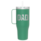 Laser etched forage 40 oz vacuum insulated tumbler mug with 'Baseball Dad' design