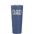 Laser etched constellation 20 oz vacuum insulated tumbler with 'Baseball Dad' design