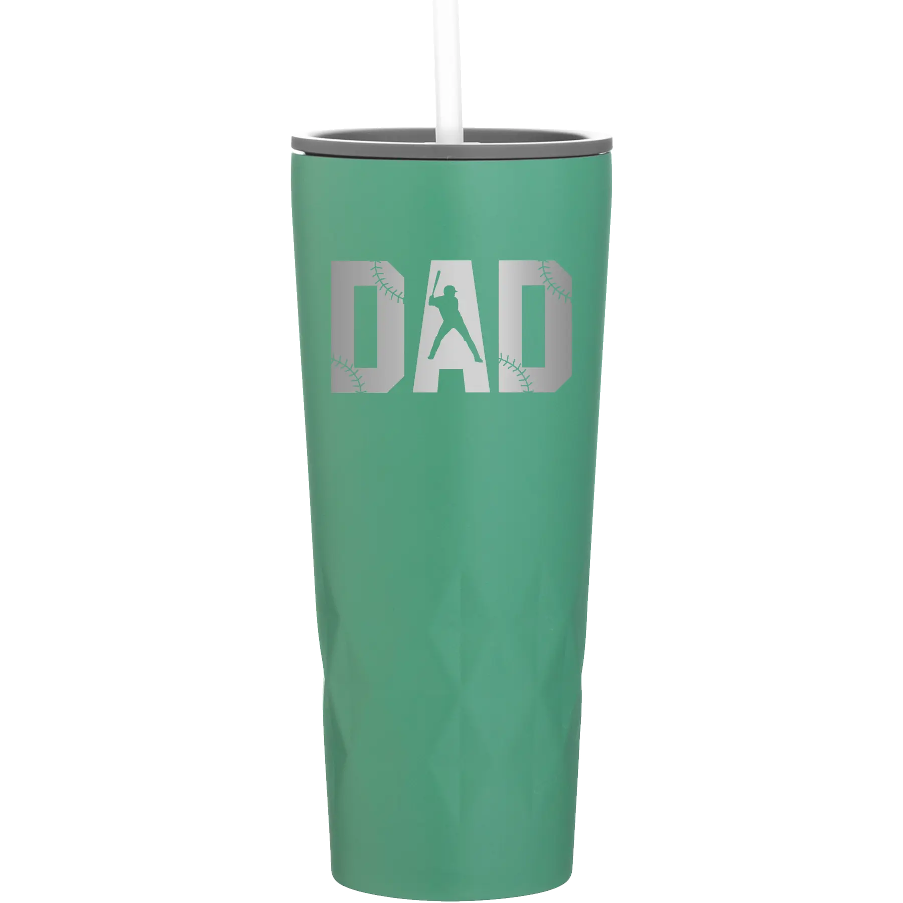 Laser etched forage 20 oz vacuum insulated tumbler with 'Baseball Dad' design