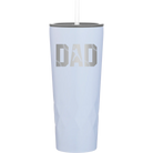 Laser etched landfall 20 oz vacuum insulated tumbler with 'Baseball Dad' design