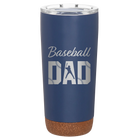 Laser etched constellation 20 oz vacuum insulated tumbler with 'Baseball Dad2' design