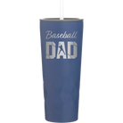 Laser etched constellation 20 oz vacuum insulated tumbler with 'Baseball Dad2' design