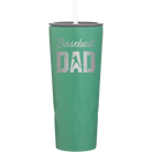 Laser etched forage 20 oz vacuum insulated tumbler with 'Baseball Dad2' design