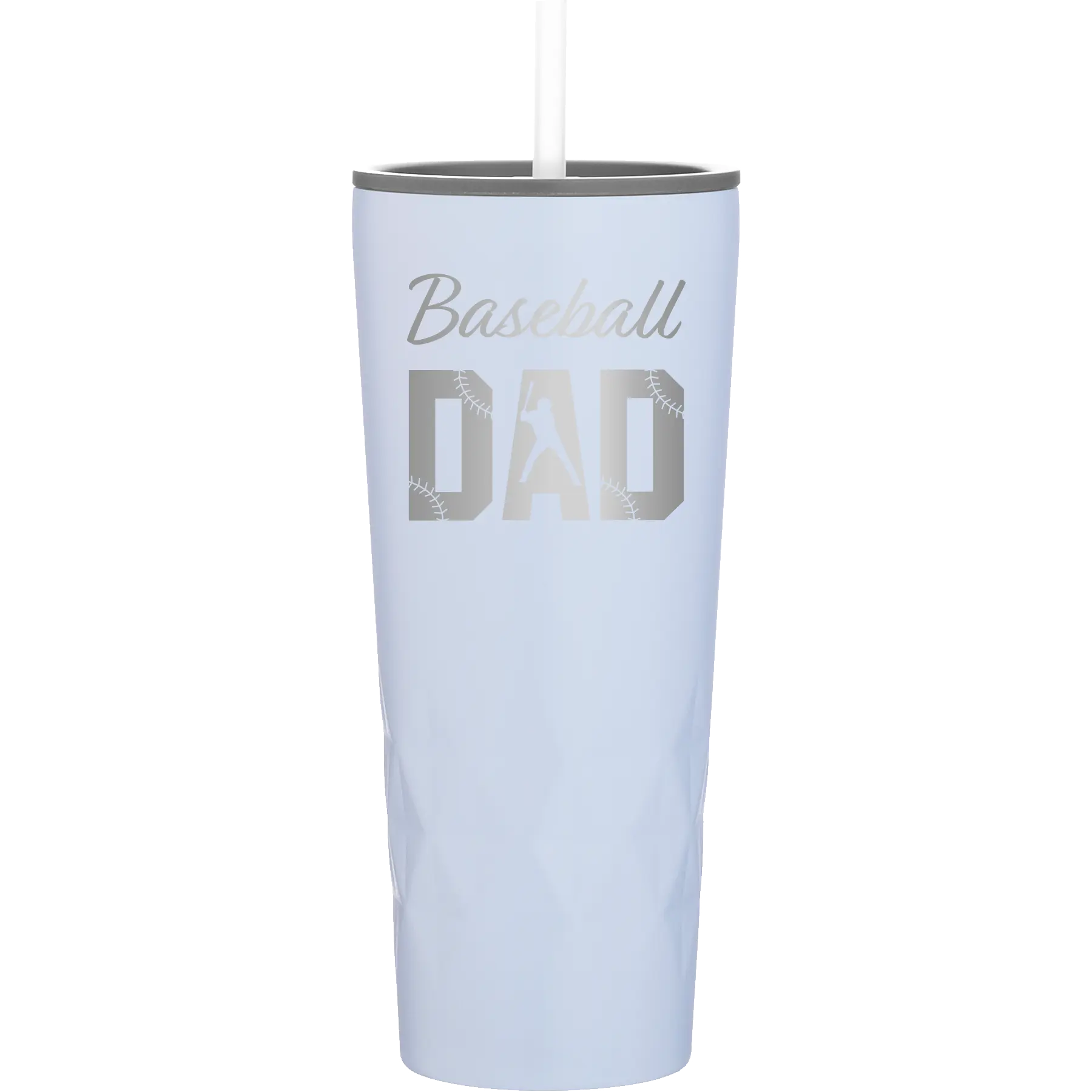 Laser etched landfall 20 oz vacuum insulated tumbler with 'Baseball Dad2' design
