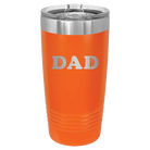Laser etched orange 20 oz vacuum insulated tumbler with 'Basketball Dad' design