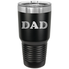 Laser etched black 30 oz vacuum insulated tumbler with 'Basketball Dad' design