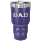 Laser etched purple 30 oz vacuum insulated tumbler with 'Basketball Dad' design