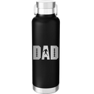 Laser etched black 24 oz vacuum insulated water bottle with 'Football Dad' design