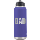 Laser etched purple 32 oz vacuum insulated water bottle with 'Football Dad' design