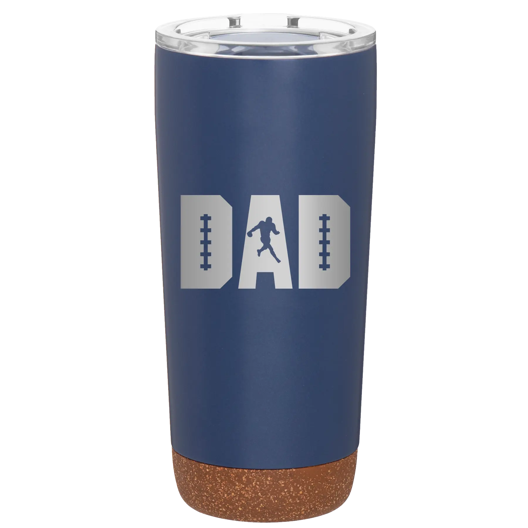 Laser etched constellation 20 oz vacuum insulated tumbler with 'Football Dad' design