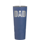 Laser etched constellation 20 oz vacuum insulated tumbler with 'Football Dad' design