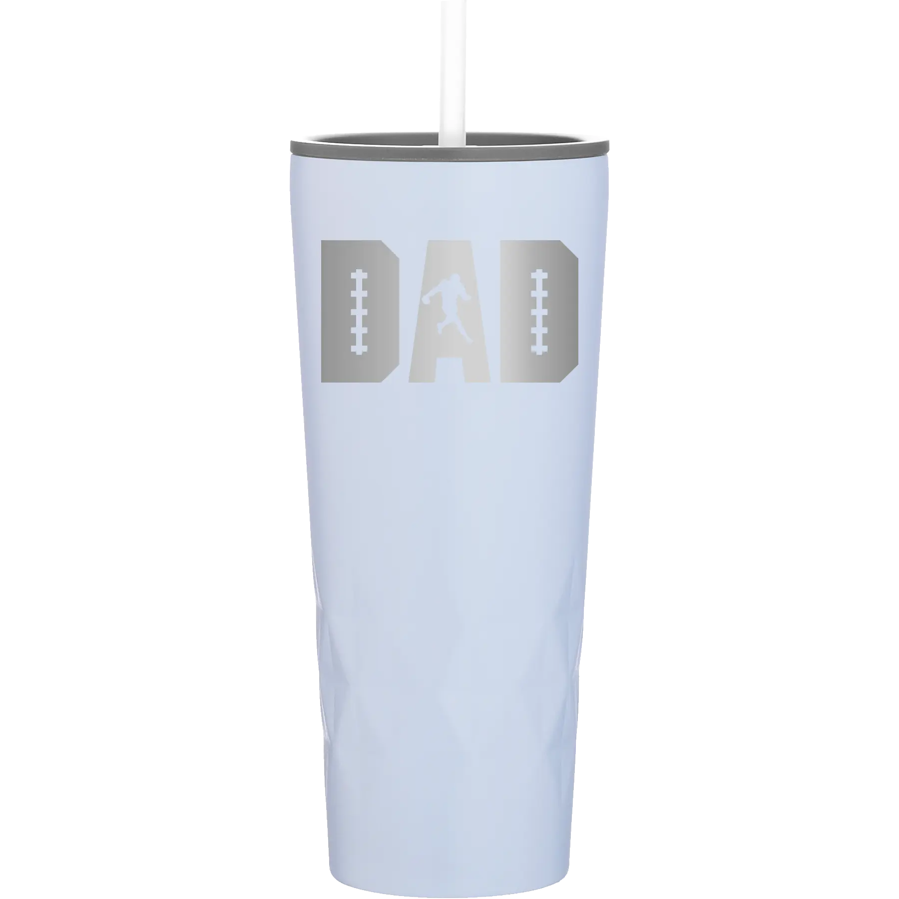 Laser etched landfall 20 oz vacuum insulated tumbler with 'Football Dad' design
