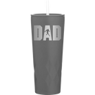 Laser etched slate 20 oz vacuum insulated tumbler with 'Football Dad' design
