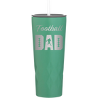 Laser etched forage 20 oz vacuum insulated tumbler with 'Football Dad2' design