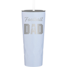 Laser etched landfall 20 oz vacuum insulated tumbler with 'Football Dad2' design
