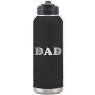 Laser etched black 32 oz vacuum insulated water bottle with 'Golf Dad' design