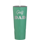 Laser etched forage 20 oz vacuum insulated tumbler with 'Golf Dad2' design