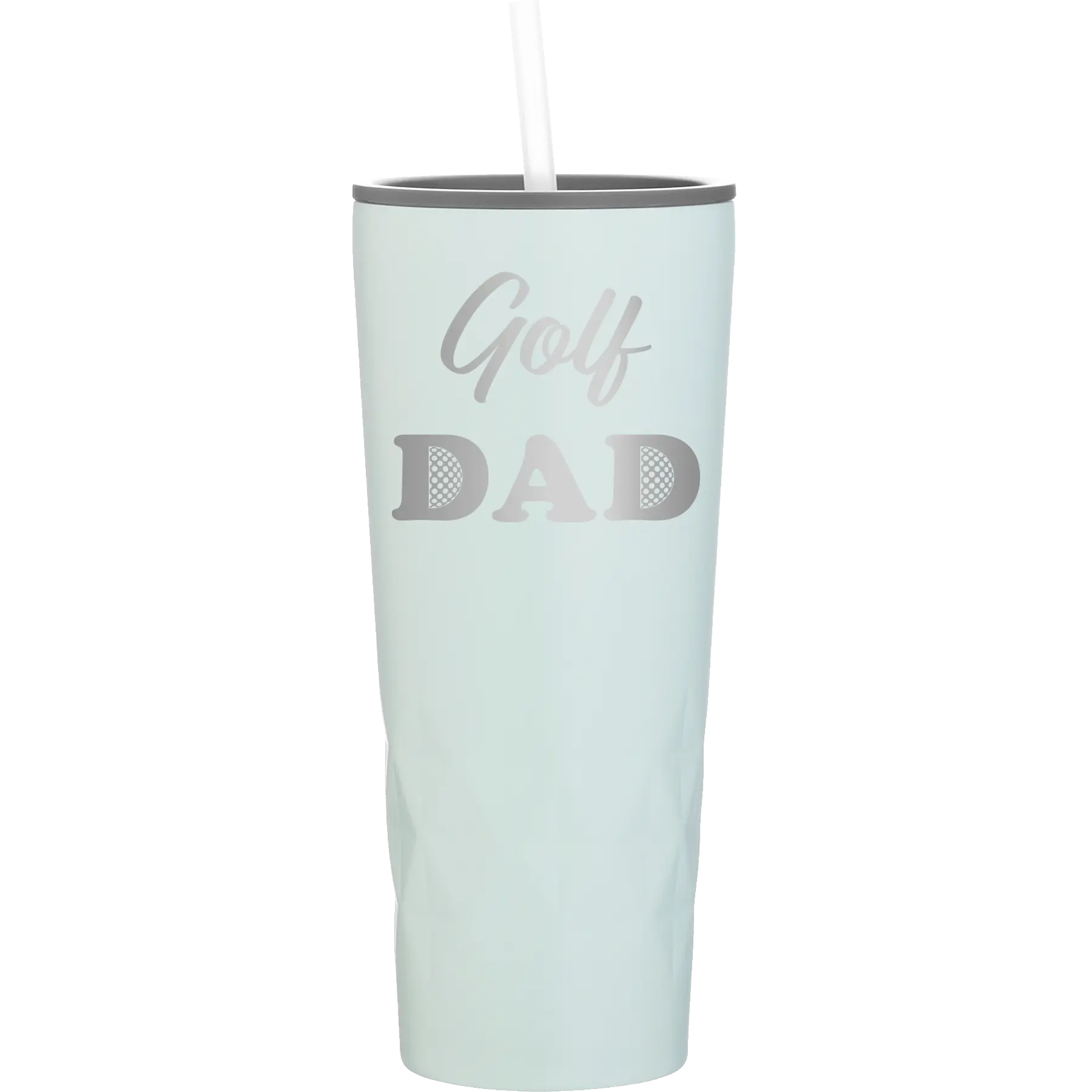 Laser etched meadow 20 oz vacuum insulated tumbler with 'Golf Dad2' design